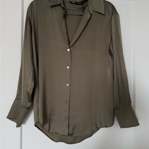 Zara Olive Green Blouse